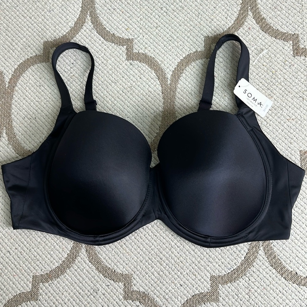 Soma stunning support smooth full coverage underwire black bra - Picture 3 of 11